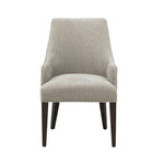 Beever Chenille Wood Armchair in Taupe