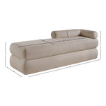 Kennedy Chenille Fabric Upholstered Bench in Beige