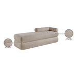 Kennedy Chenille Fabric Upholstered Bench in Beige