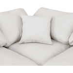 Indulge 140" Vegan Leather Upholstered 6pc. Modular Sectional in Cream