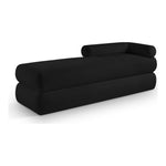 Kennedy Chenille Fabric Upholstered Bench in Black