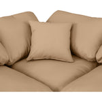 Indulge 140" Vegan Leather Upholstered 6pc. Modular Sectional in Tan