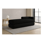 Kennedy Chenille Fabric Upholstered Bench in Black