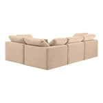 Indulge 105" Velvet Upholstered 4pc. Modular Sectional in Beige