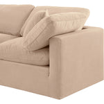 Indulge 105" Velvet Upholstered 4pc. Modular Sectional in Beige