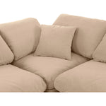 Indulge 105" Velvet Upholstered 4pc. Modular Sectional in Beige