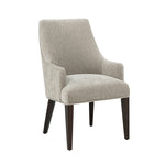 Beever Chenille Wood Armchair in Taupe