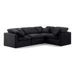Indulge 105" Velvet Upholstered 4pc. Modular Sectional in Black