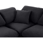 Indulge 105" Velvet Upholstered 4pc. Modular Sectional in Black
