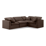 Indulge 105" Velvet Upholstered 4pc. Modular Sectional in Brown