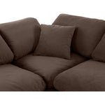 Indulge 105" Velvet Upholstered 4pc. Modular Sectional in Brown