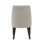 Beever Chenille Wood Armchair in Taupe
