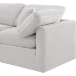 Indulge 105" Velvet Upholstered 4pc. Modular Sectional in Cream