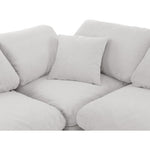 Indulge 105" Velvet Upholstered 4pc. Modular Sectional in Cream