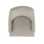 Beever Chenille Wood Armchair in Taupe