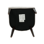 Beever Chenille Wood Armchair in Taupe