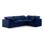 Indulge 105" Velvet Upholstered 4pc. Modular Sectional in Navy