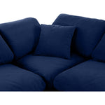 Indulge 105" Velvet Upholstered 4pc. Modular Sectional in Navy