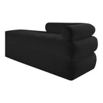Kennedy Chenille Fabric Upholstered Bench in Black