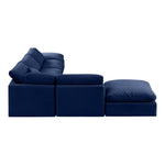 Indulge 140" Velvet Upholstered 6pc. Modular Sectional in Navy