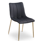 Isla Vegan Leather Upholstered Dining Chair in Black