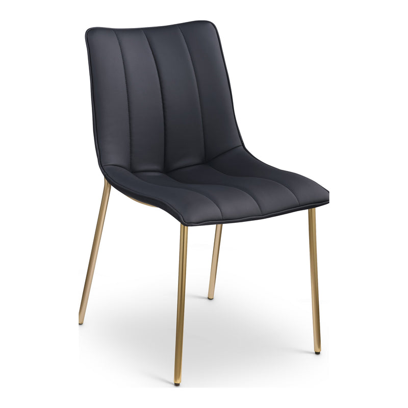 Isla Vegan Leather Upholstered Dining Chair in Black