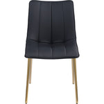 Isla Vegan Leather Upholstered Dining Chair in Black