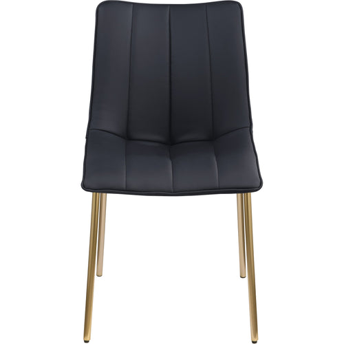 Isla Vegan Leather Upholstered Dining Chair in Black
