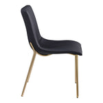 Isla Vegan Leather Upholstered Dining Chair in Black