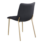Isla Vegan Leather Upholstered Dining Chair in Black