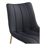 Isla Vegan Leather Upholstered Dining Chair in Black