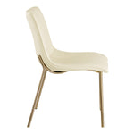 Isla Vegan Leather Upholstered Dining Chair in Cream