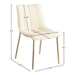 Isla Vegan Leather Upholstered Dining Chair in Cream