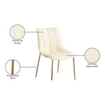 Isla Vegan Leather Upholstered Dining Chair in Cream