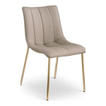Isla Vegan Leather Upholstered Dining Chair in Taupe