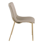 Isla Vegan Leather Upholstered Dining Chair in Taupe