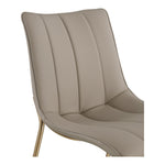Isla Vegan Leather Upholstered Dining Chair in Taupe