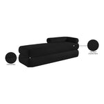 Kennedy Chenille Fabric Upholstered Bench in Black