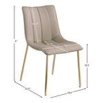 Isla Vegan Leather Upholstered Dining Chair in Taupe