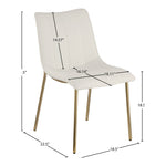 Isla Vegan Leather Upholstered Dining Chair in Off-White