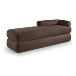Kennedy Chenille Fabric Upholstered Bench in Brown
