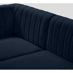 Alina 91" Velvet Upholstered 4pc. Modular Sectional in Navy