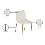 Isla Vegan Leather Upholstered Dining Chair in Off-White