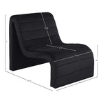 Ivy Velvet Upholstered Accent Chair in Black