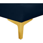 Alina 91" Velvet Upholstered 4pc. Modular Sectional in Navy