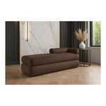 Kennedy Chenille Fabric Upholstered Bench in Brown
