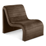 Ivy Velvet Upholstered Accent Chair in Brown