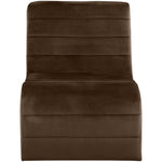 Ivy Velvet Upholstered Accent Chair in Brown