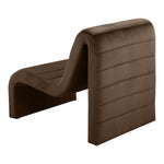 Ivy Velvet Upholstered Accent Chair in Brown