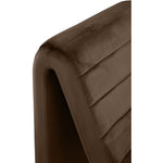 Ivy Velvet Upholstered Accent Chair in Brown